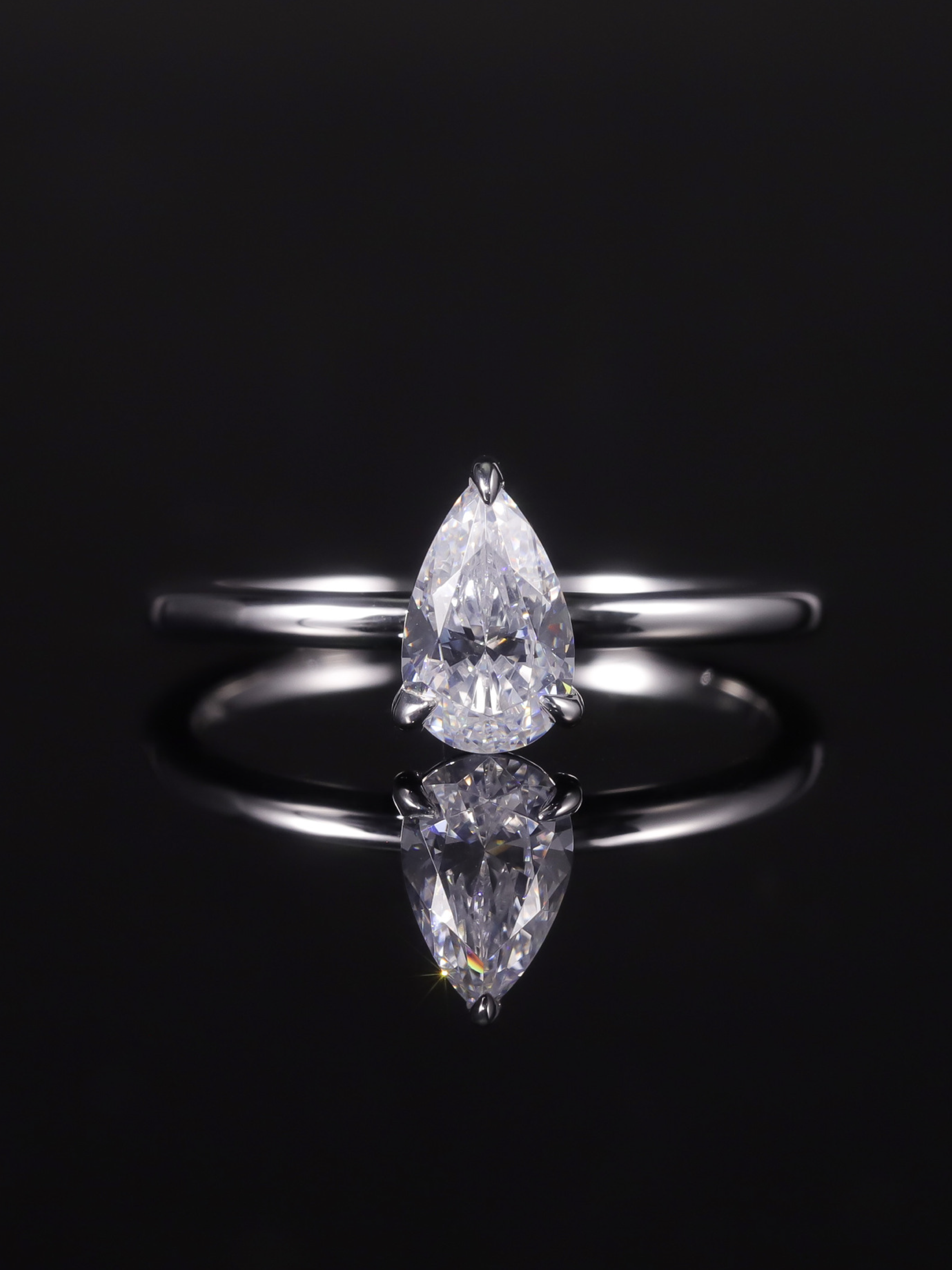 Pear Petit Prism Lab Grown Diamond Ring