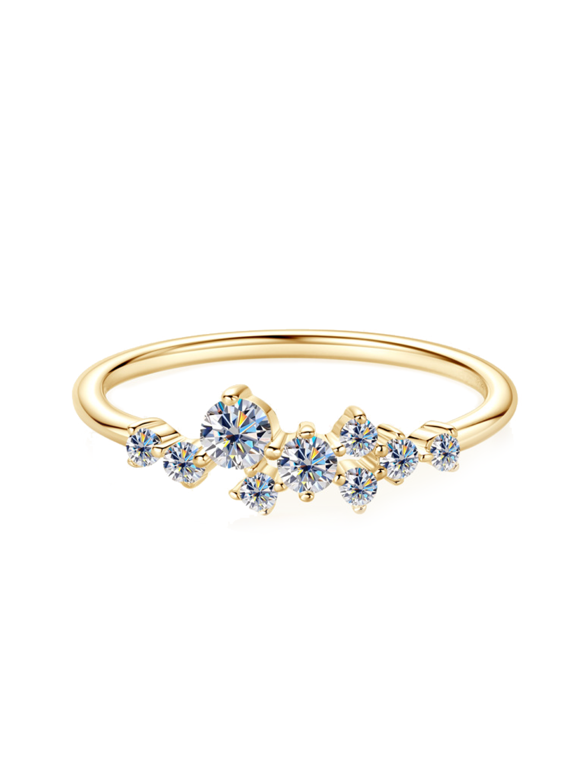 Zodiac Stars Cluster Lab Grown Diamond Ring