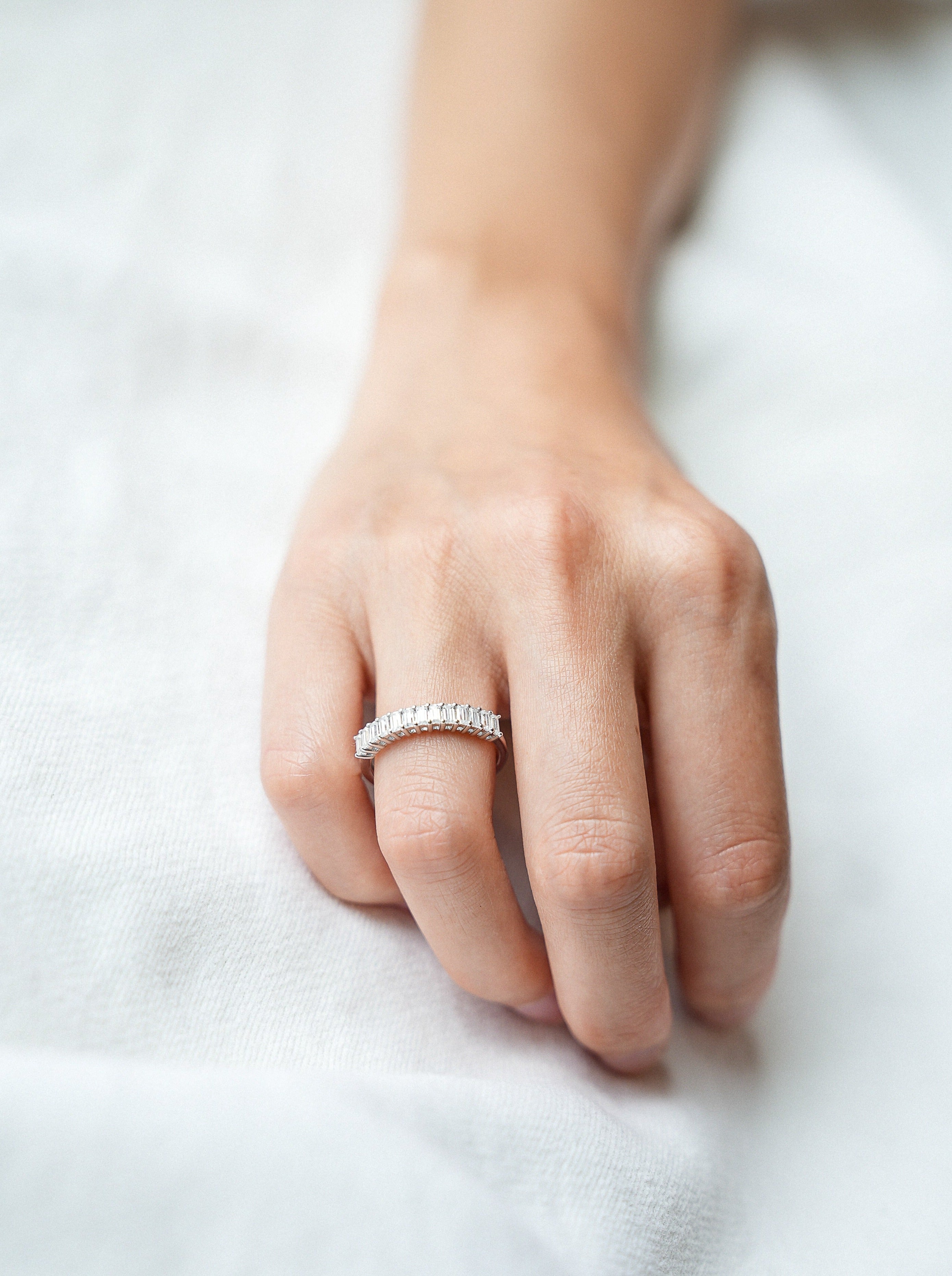 Sleek Easy Baguette Lab Grown Diamond Ring