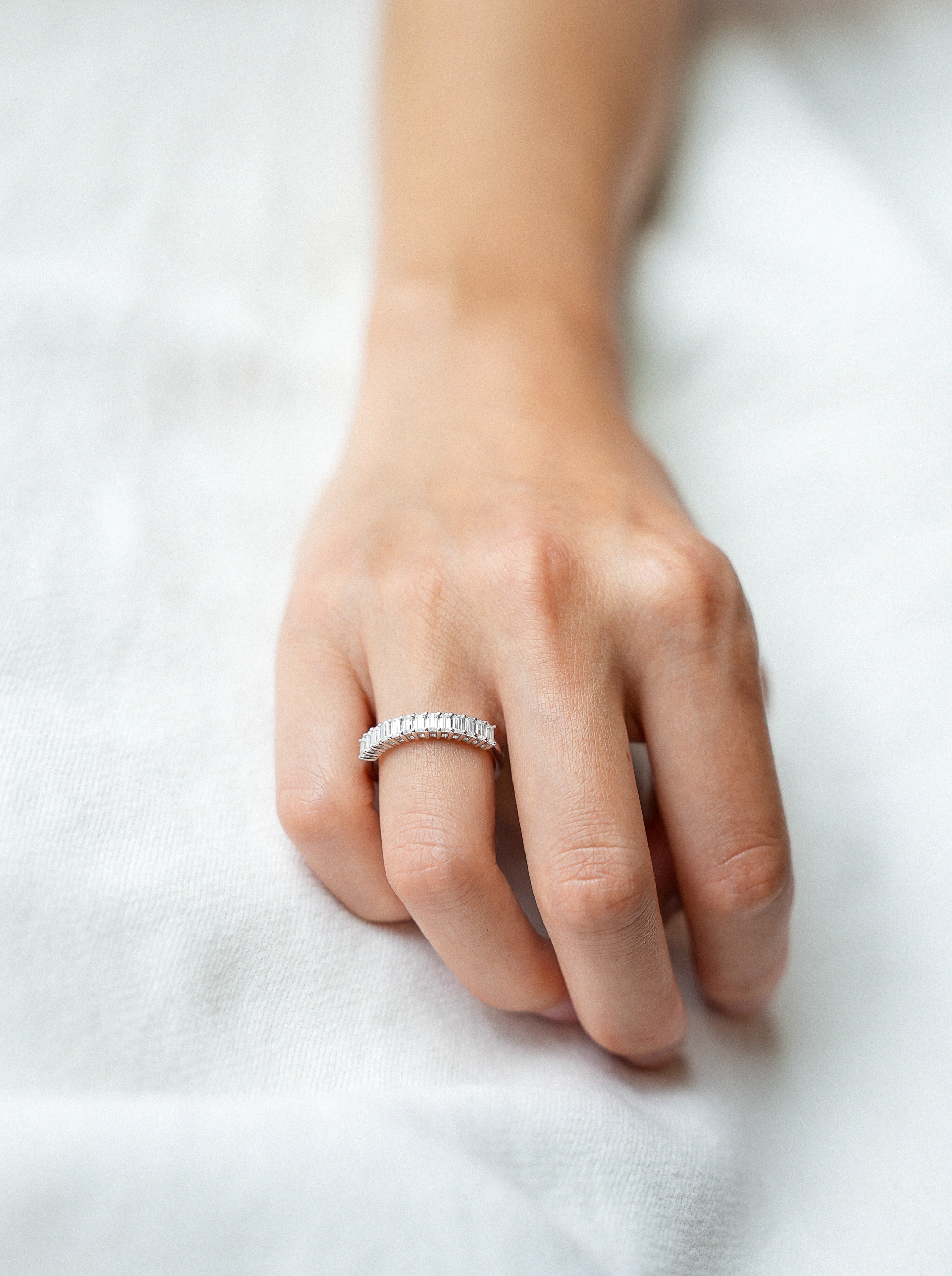 Sleek Easy Baguette Lab Grown Diamond Ring