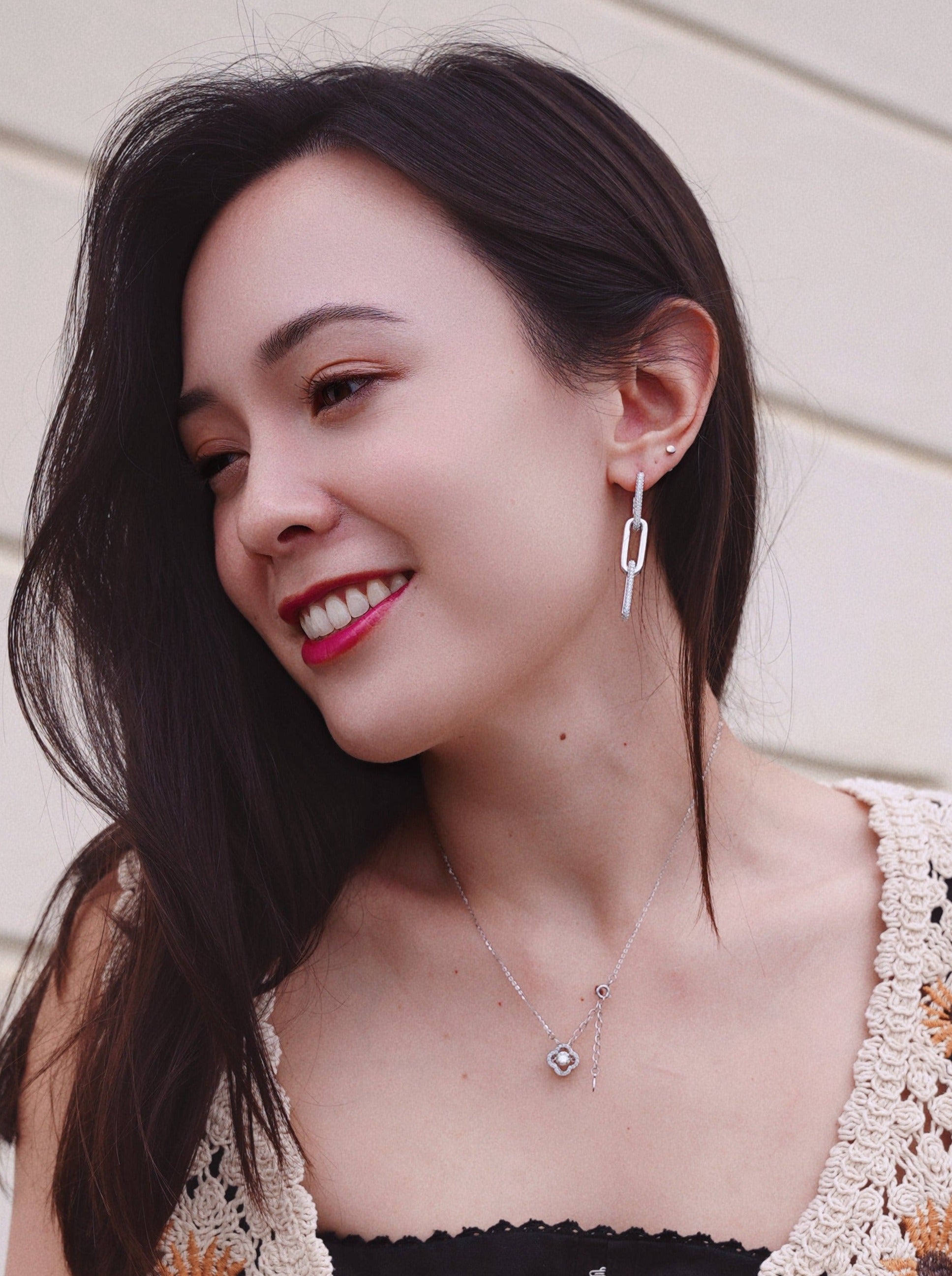 Linked Elegance Lab Grown Diamond Earrings
